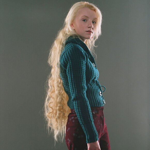 H&M Blue Wool Blend Hooded Cardigan ALT Luna Lovegood - Picture 7 of 8